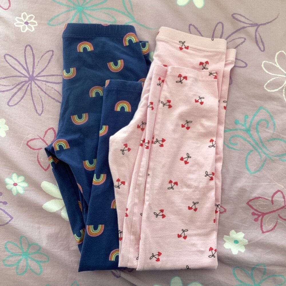 Set of 2 Girls Leggings Size L (10/12)